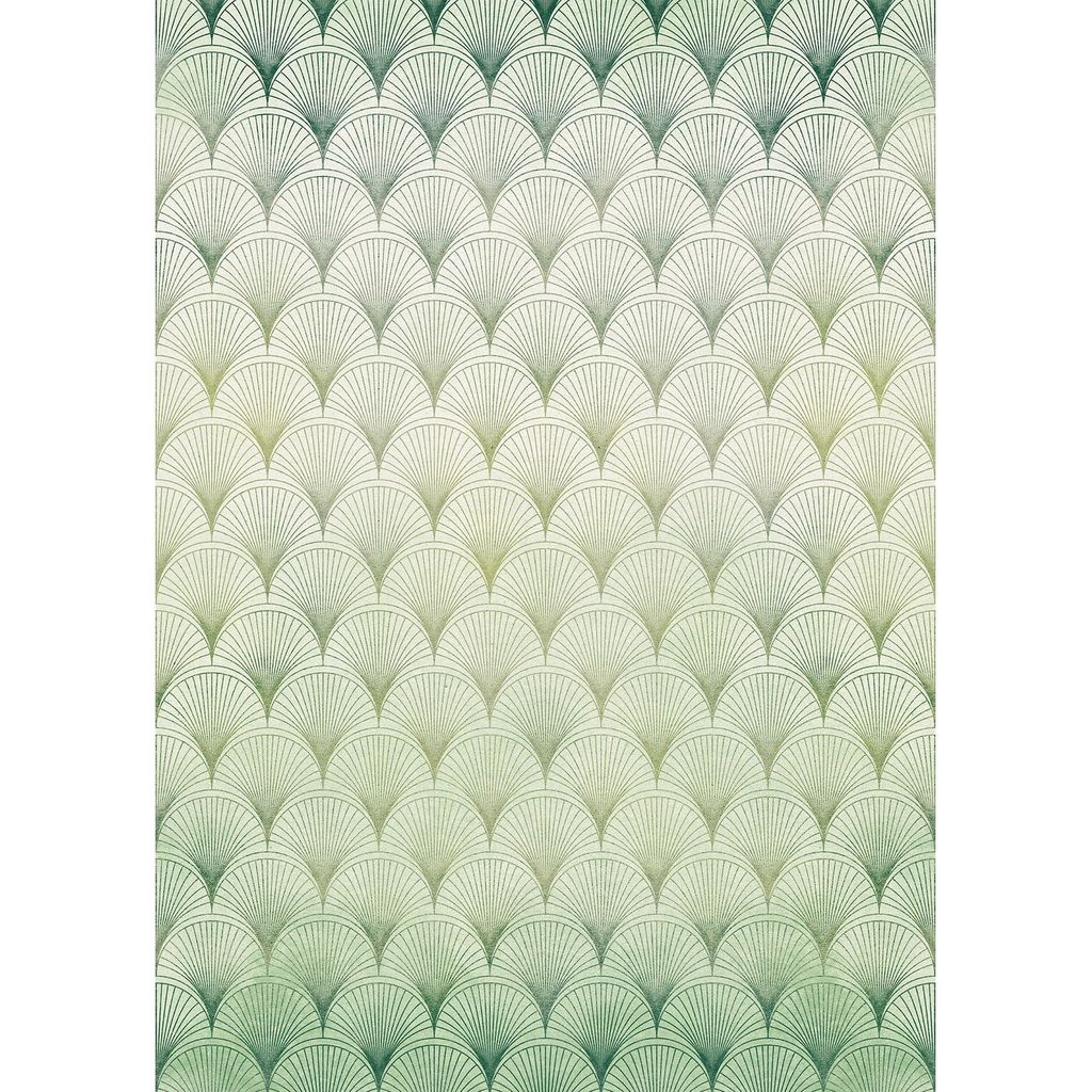 Art déco mintás tapéta, 200x280 cm, világoszöld-zöld - ART DECO - Butopêa